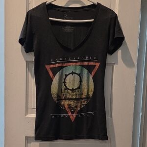Empyre Black Graphic V-Neck Tee